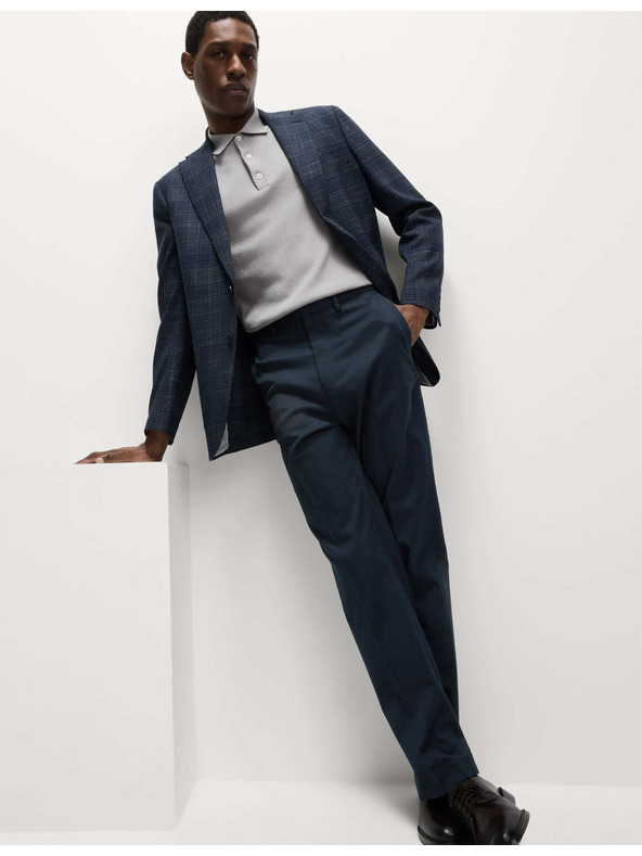 Marks & Spencer Kalhoty normálního střihu s úpravou Smart Stretch Marks & Spencer námořnická modrá