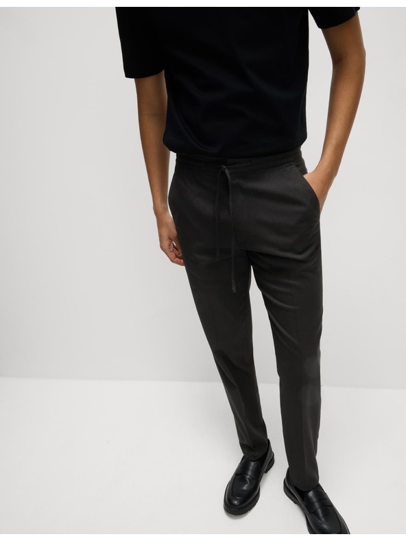 Marks & Spencer Elastické formální kalhoty klasického střihu Marks & Spencer černá