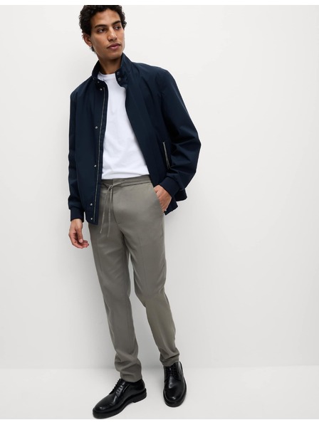 Marks & Spencer Elastické formální kalhoty klasického střihu Marks & Spencer šedá