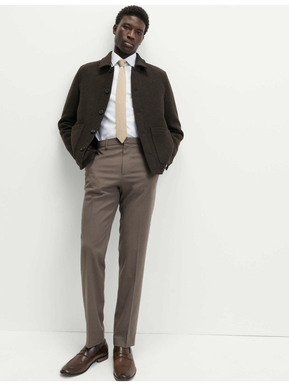 Marks & Spencer Kalhoty normálního střihu s úpravou Smart Stretch Marks & Spencer hnědá