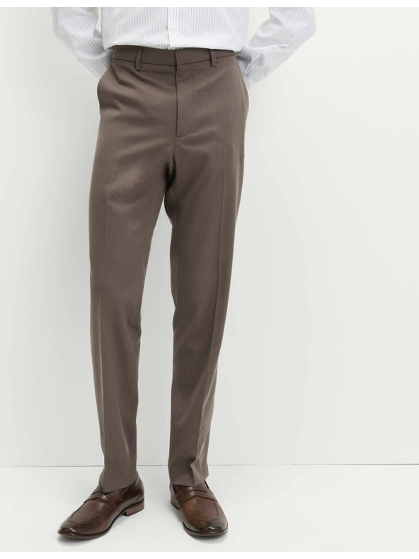 Marks & Spencer Kalhoty normálního střihu s úpravou Smart Stretch Marks & Spencer hnědá