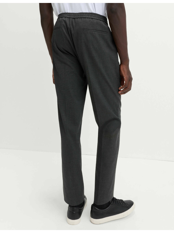 Marks & Spencer Elegantní kalhoty s elastickým pasem z bavlněné směsi Marks & Spencer šedá