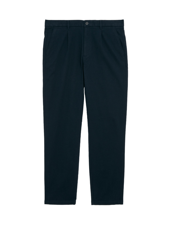 Marks & Spencer Texturované Chino kalhoty klasického střihu se sklady Marks & Spencer námořnická modrá