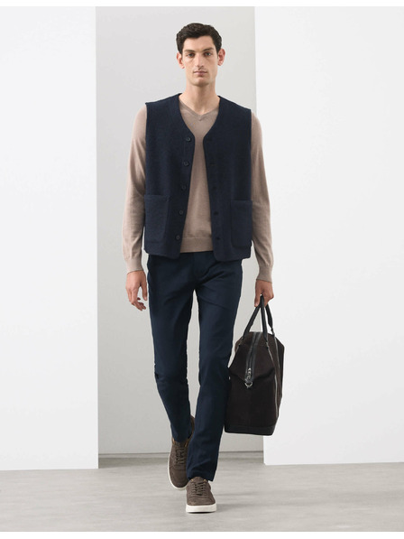 Marks & Spencer Kalhoty s 5 kapsami a keprem Marks & Spencer námořnická modrá