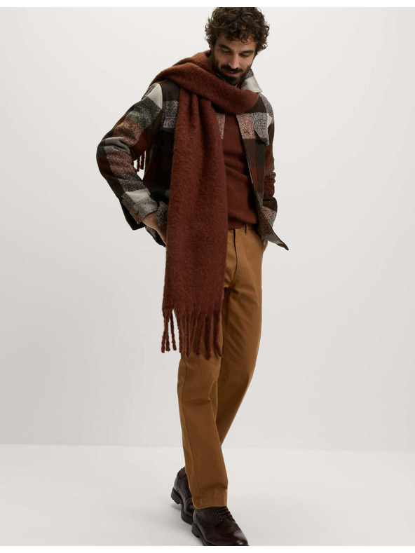 Marks & Spencer Keprové chino kalhoty Heritage normálního střihu Marks & Spencer hnědá