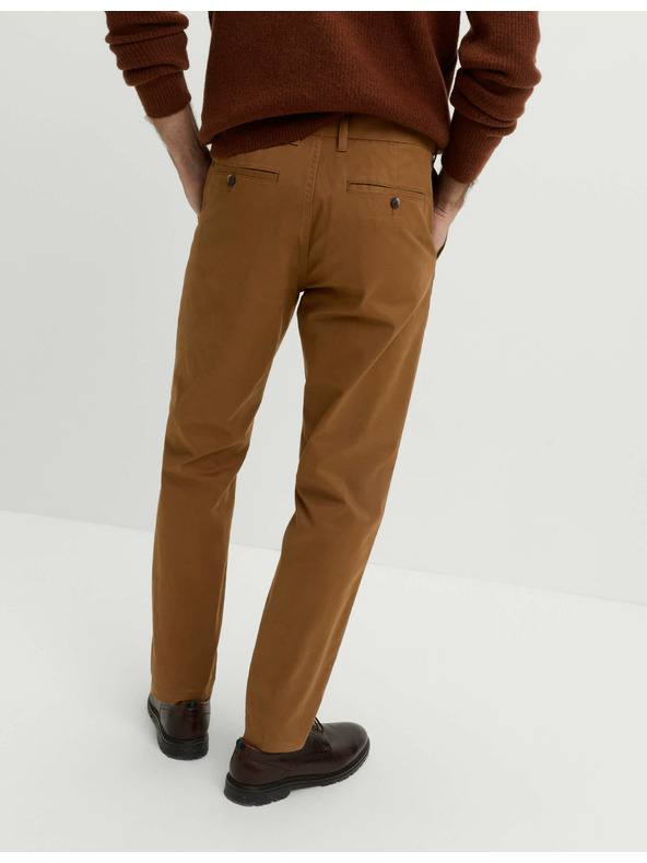 Marks & Spencer Keprové chino kalhoty Heritage normálního střihu Marks & Spencer hnědá