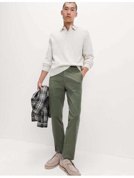 Marks & Spencer Strečové chino kalhoty normálního střihu Marks & Spencer zelená