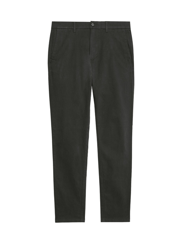 Marks & Spencer Strečové chino kalhoty úzkého střihu Marks & Spencer šedá