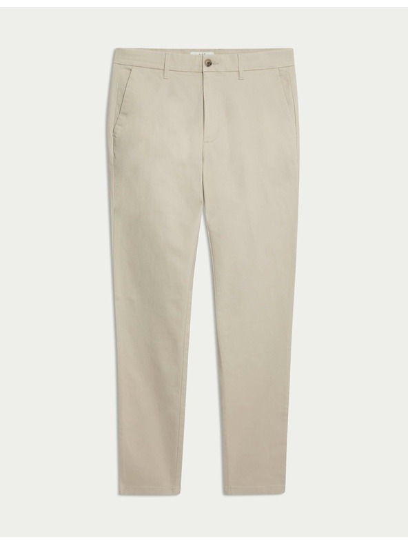 Marks & Spencer Chino kalhoty přiléhavého střihu se strečem Marks & Spencer béžová
