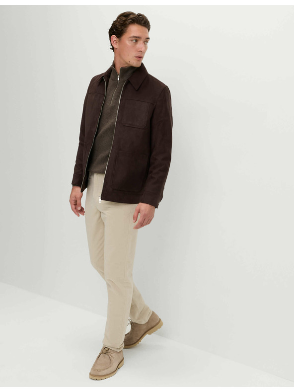 Marks & Spencer Italské moleskinové kalhoty rovného střihu, 5 kapes Marks & Spencer béžová