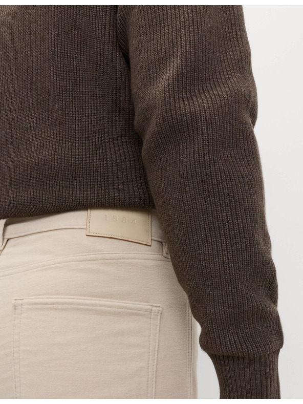 Marks & Spencer Italské moleskinové kalhoty rovného střihu, 5 kapes Marks & Spencer béžová