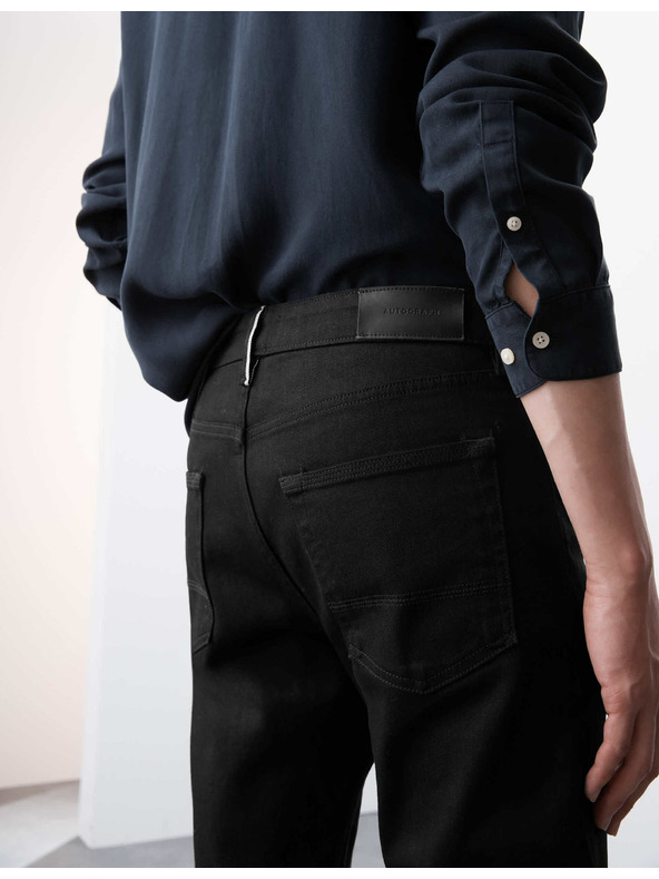 Marks & Spencer Strečové džíny v japonském stylu, úzký střih Marks & Spencer černá