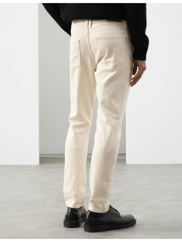 Marks & Spencer Italské džíny slim fit Marks & Spencer smetanová