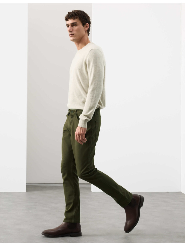 Marks & Spencer Strečové džíny úzkého střihu s 360 pružností Marks & Spencer zelená