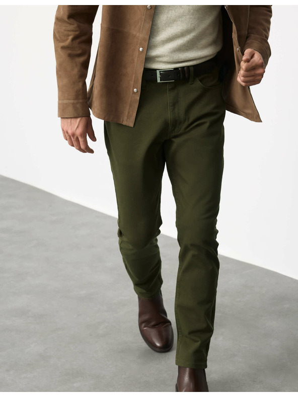 Marks & Spencer Strečové džíny úzkého střihu s 360 pružností Marks & Spencer zelená