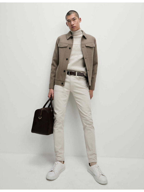 Marks & Spencer Strečové džíny úzkého střihu s 360 pružností Marks & Spencer béžová