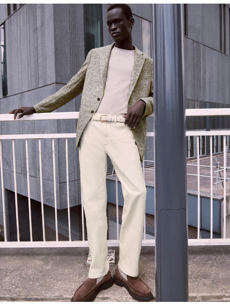 Marks & Spencer Strečové džíny rovného střihu Marks & Spencer smetanová