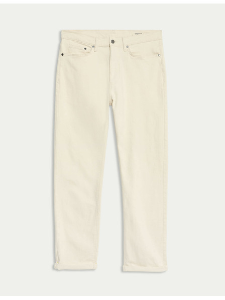 Marks & Spencer Strečové džíny rovného střihu Marks & Spencer smetanová
