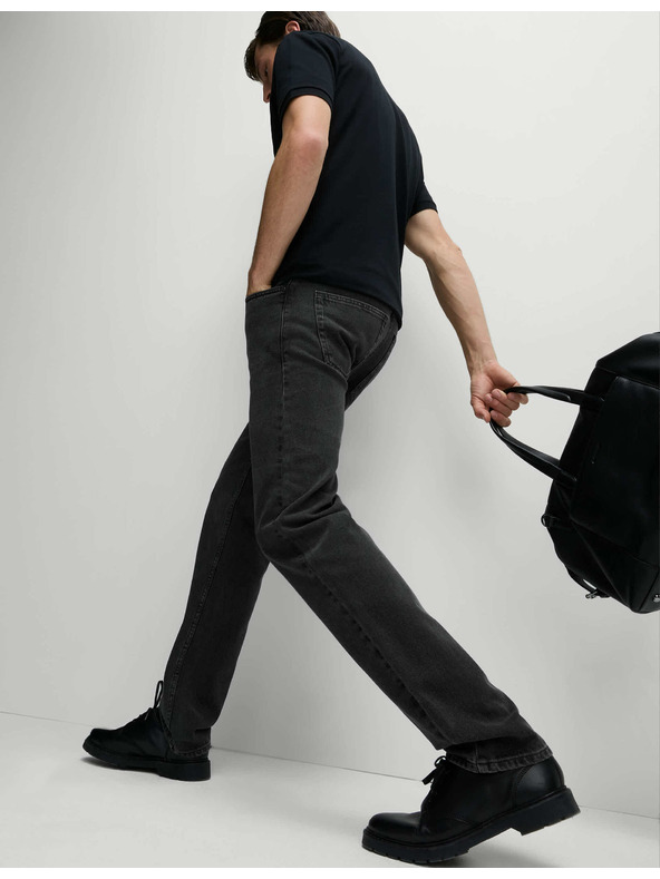 Marks & Spencer Hladké džíny rovného střihu, z čisté bavlny Marks & Spencer šedá