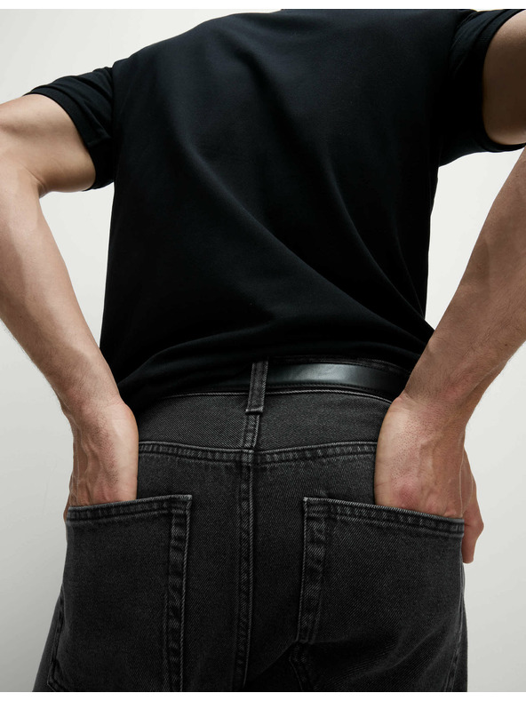 Marks & Spencer Hladké džíny rovného střihu, z čisté bavlny Marks & Spencer šedá