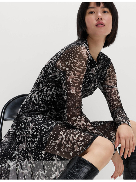 Marks & Spencer Mini šaty s potiskem ze síťoviny Marks & Spencer černá