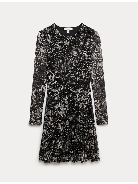 Marks & Spencer Mini šaty s potiskem ze síťoviny Marks & Spencer černá