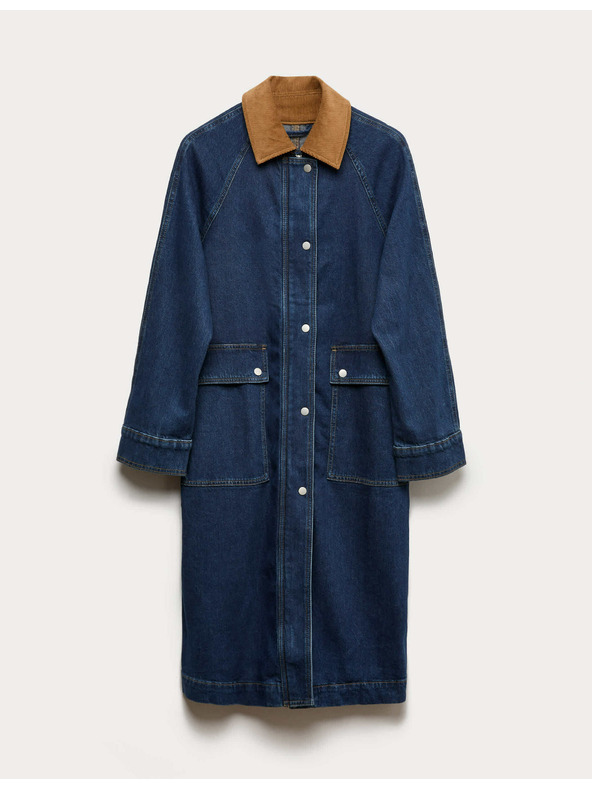 Marks & Spencer Džínový podlouhlý kabát Marks & Spencer námořnická modrá