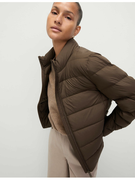 Marks & Spencer Prošívaná sbalitelná bunda s peřím a prachovým peřím Marks & Spencer hnědá