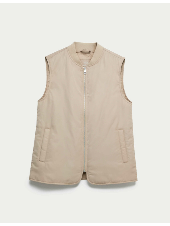 Marks & Spencer Zateplená vesta Marks & Spencer béžová