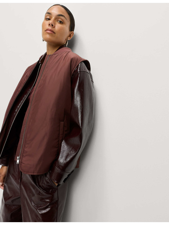 Marks & Spencer Zateplená vesta Marks & Spencer hnědá