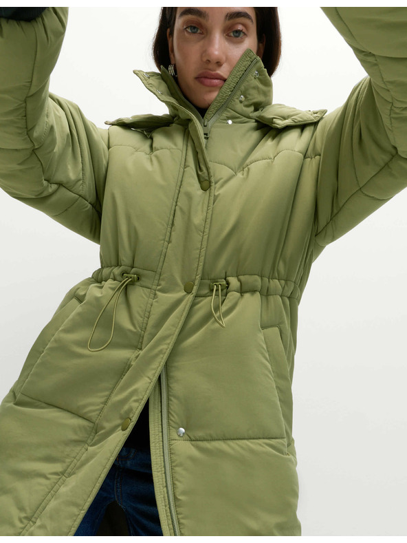 Marks & Spencer Dlouhý prošívaný kabát s kapucí s technologií Thermowarmth™ Marks & Spencer zelená