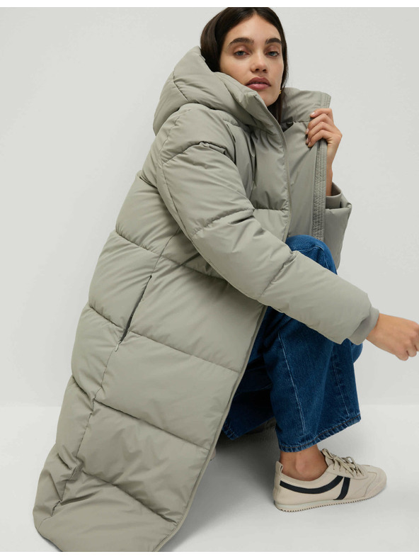 Marks & Spencer Pogumovaný prošívaný kabát s technologií Thermowarmth™ a vycpávkou Marks & Spencer béžová