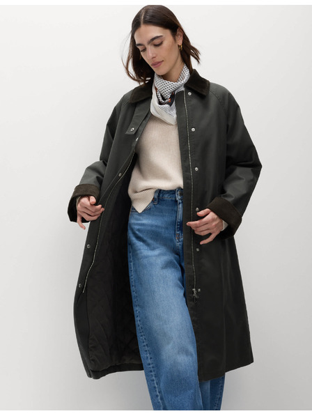 Marks & Spencer Praktický podlouhlý kabát s límečkem a vysokým podílem bavlny Marks & Spencer šedá