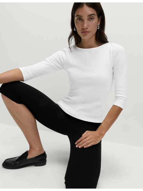 Marks & Spencer Top úzkého střihu, z čisté bavlny Marks & Spencer bílá