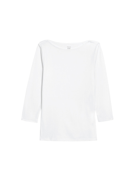 Marks & Spencer Top úzkého střihu, z čisté bavlny Marks & Spencer bílá