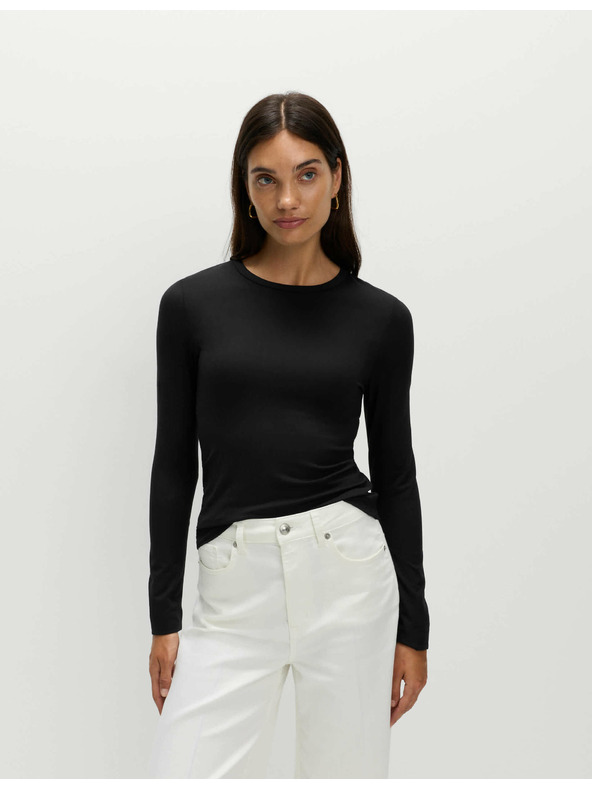 Marks & Spencer Top s dlouhými rukávy těsného střihu Marks & Spencer černá