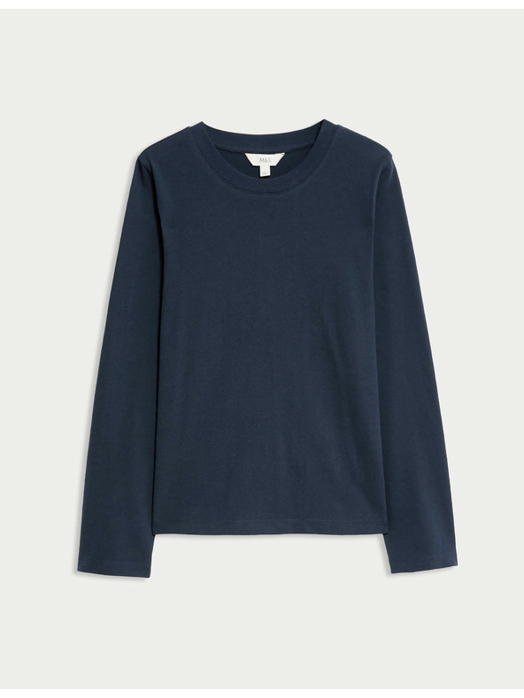 Marks & Spencer Top z čisté bavlny pro každodenní nošení Marks & Spencer námořnická modrá