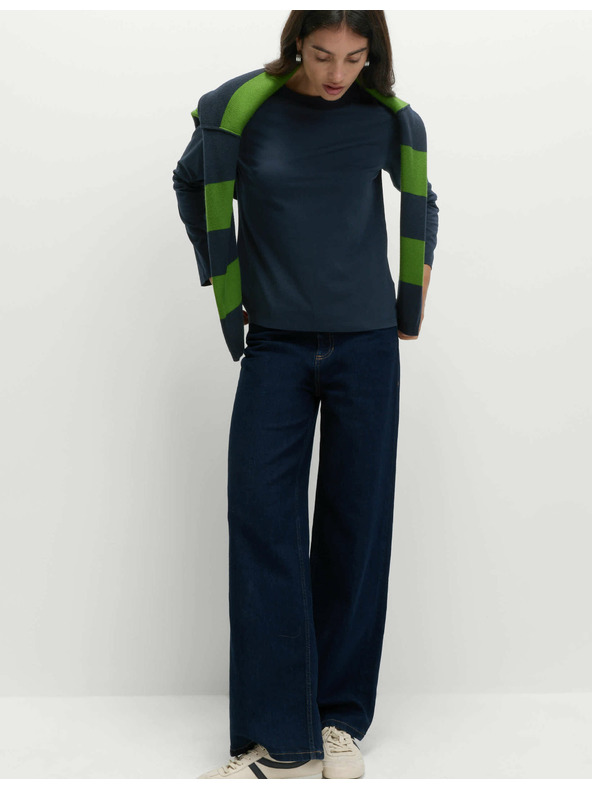 Marks & Spencer Top z čisté bavlny pro každodenní nošení Marks & Spencer námořnická modrá