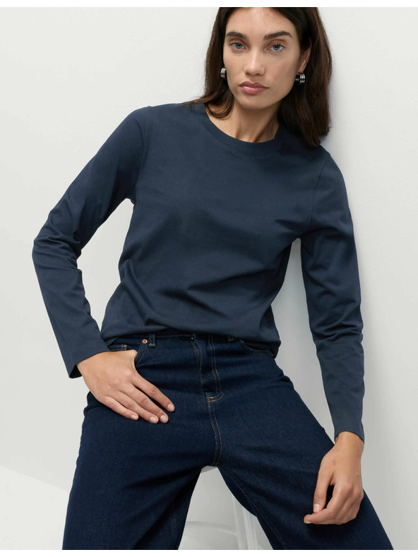 Marks & Spencer Top z čisté bavlny pro každodenní nošení Marks & Spencer námořnická modrá