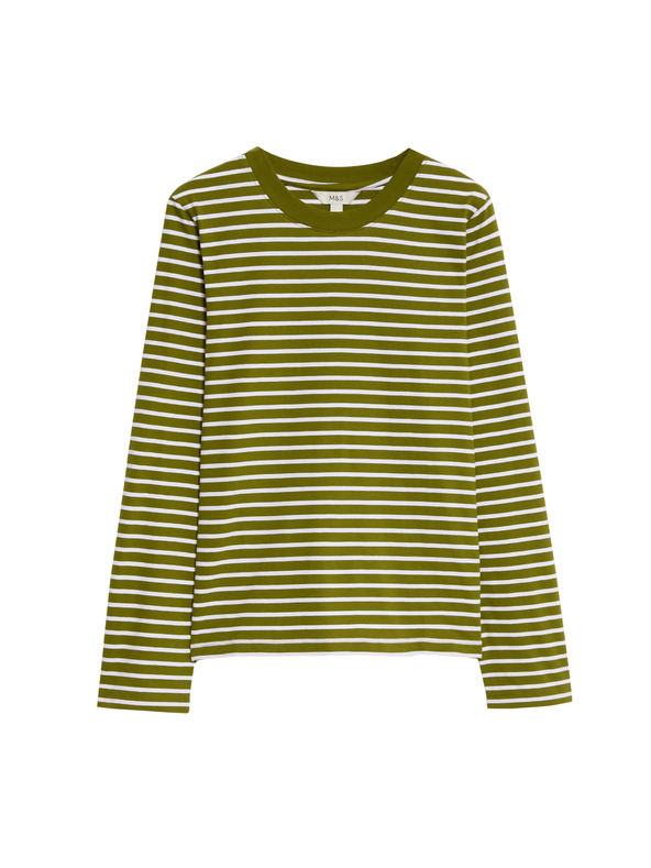 Marks & Spencer Top z čisté bavlny pro každodenní nošení Marks & Spencer zelená