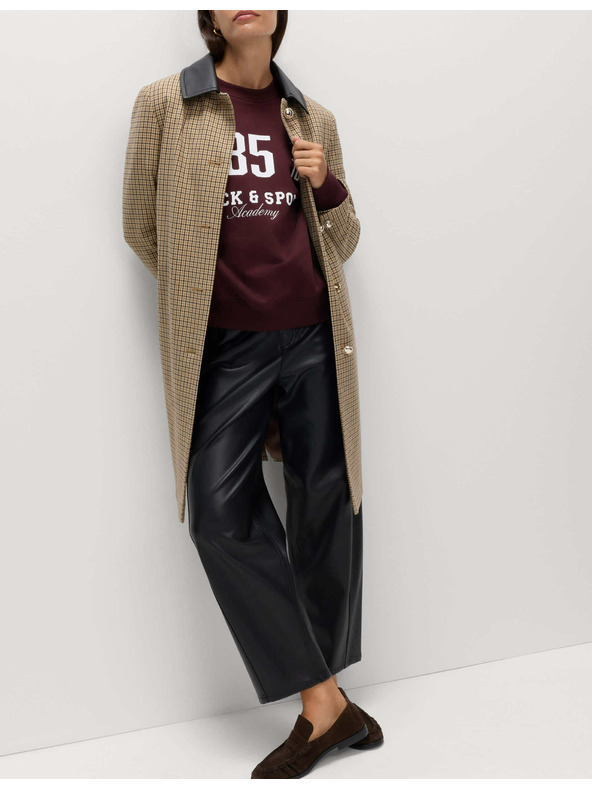 Marks & Spencer Mikina s vysokým podílem bavlny, s výstřihem ke krku a nápisem Marks & Spencer červená