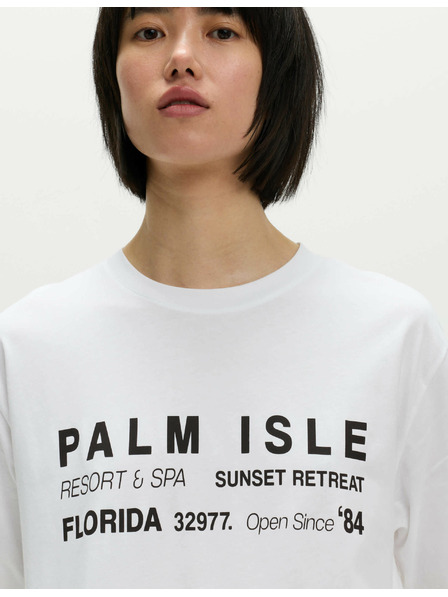 Marks & Spencer Tričko nadměrné velikosti s nápisem, z čisté bavlny Marks & Spencer hnědá