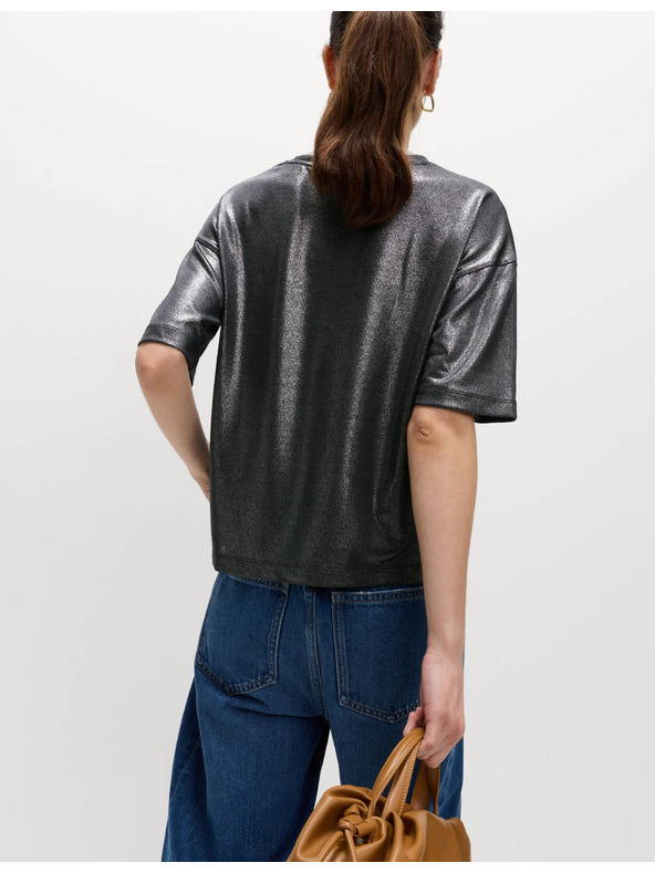 Marks & Spencer Metalické třpytivé tričko Marks & Spencer černá