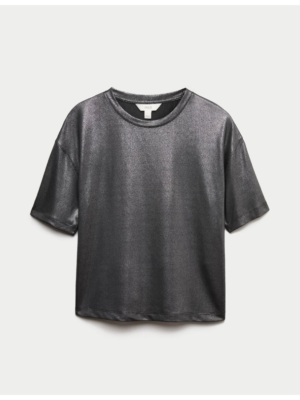 Marks & Spencer Metalické třpytivé tričko Marks & Spencer černá