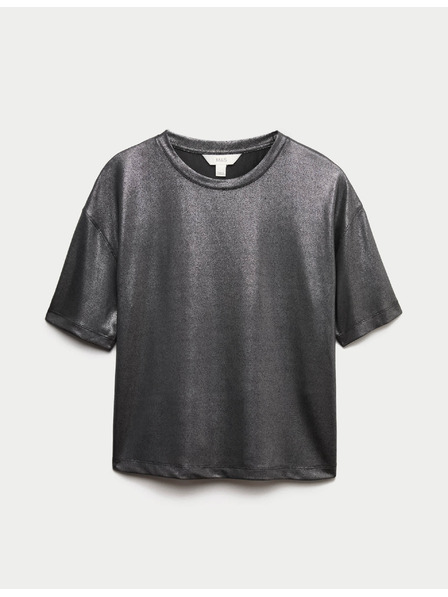 Marks & Spencer Metalické třpytivé tričko Marks & Spencer černá