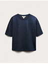 Marks & Spencer Metalické třpytivé tričko Marks & Spencer námořnická modrá