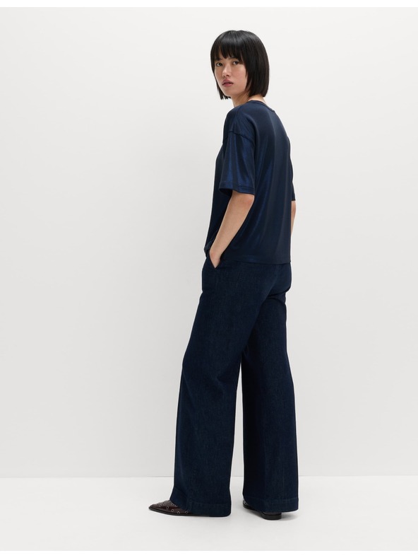 Marks & Spencer Metalické třpytivé tričko Marks & Spencer námořnická modrá