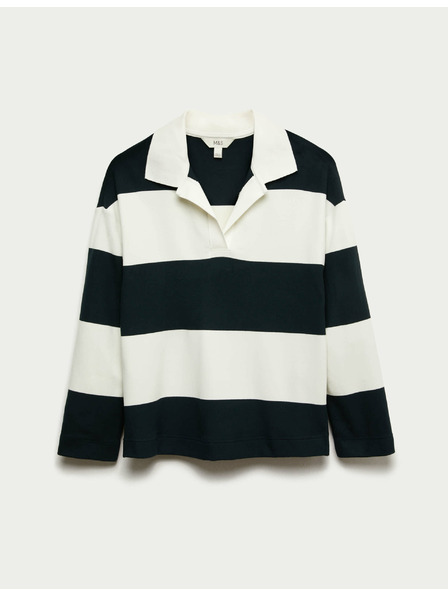 Marks & Spencer Pruhovaný pohodlný ragby top Marks & Spencer námořnická modrá