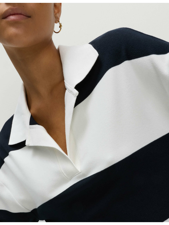 Marks & Spencer Pruhovaný pohodlný ragby top Marks & Spencer námořnická modrá