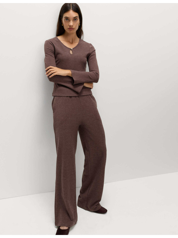 Marks & Spencer Pohodlný top s prostřihnutým výstřihem a rozšířenými rukávy Marks & Spencer červená